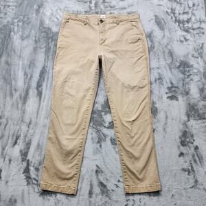 Gap Pants Womens 10 Tan Girlfriend Khaki Straight‎ Stretch Cotton Office Preppy